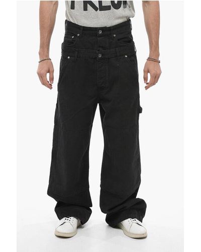 Off-White c/o Virgil Abloh Seasonal Double-Layered Wave Off Trousers - Black