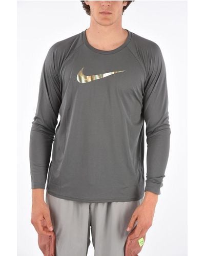 Nike Logo Printed T-Shirt - Grey