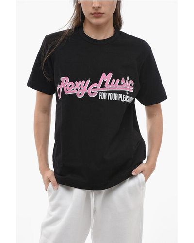Junya Watanabe Printed Roxy Music Oversized T-Shirt - Black