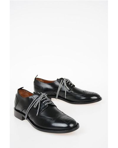 Givenchy Leather Derby With Broguing - Black