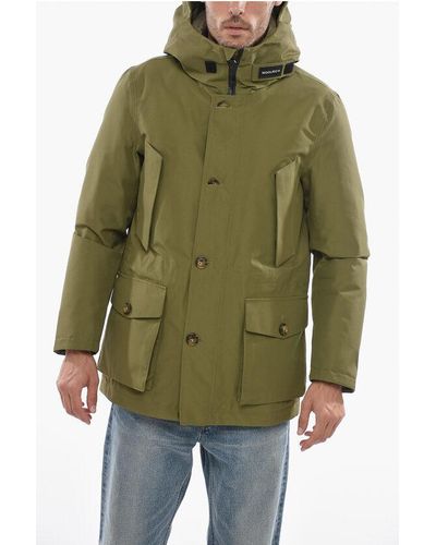 Woolrich Gore-Tex Fabric Gtx Mountain Utility Down Jacket With Hood - Green