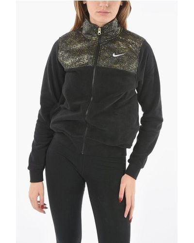 Nike Fleeced Sweatshirt With Glitter Detail - Black