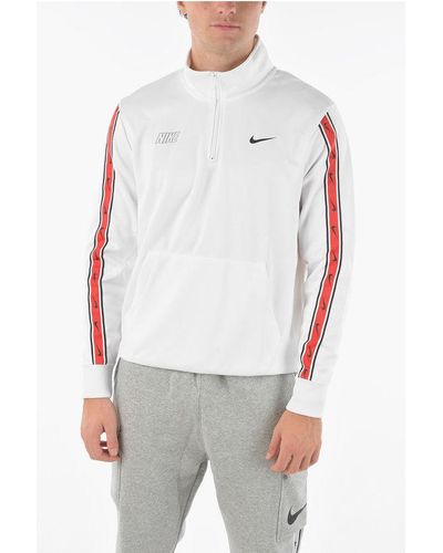 Nike Logoed Side Band Mock Neck Sweatshirt - White