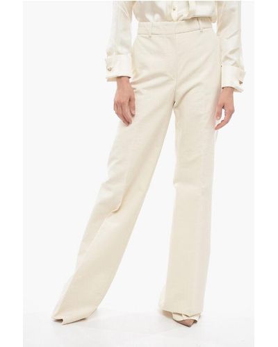 Sportmax Hidden Closure Canale Palazzo Trousers - Natural