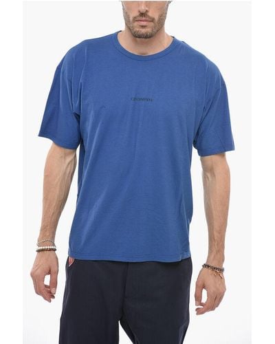 C.P. Company Solid Colour Gravity Sailor Crew-Neck T-Shirt - Blue