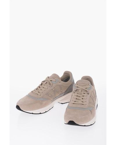 Woolrich Mesh And Suede City Runner Low-Top Trainers With Logo-Detail - Multicolour