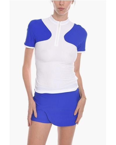 Off-White c/o Virgil Abloh Active Tennis T-Shirt With Logo Print - Blue