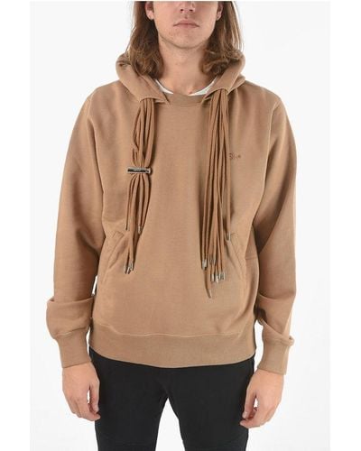 Ambush Hooded Multicord Sweatshirt With Multiple Drawstring - Brown
