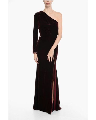 Philipp Plein Velvet One-Shoulder Amazing Dress - Black