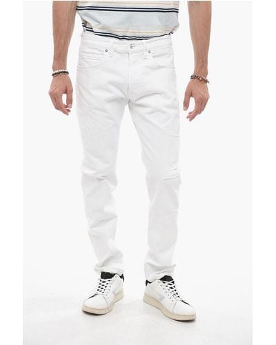 Nine:inthe:morning Straight Leg Rock Jeans With Buttons 17Cm - White