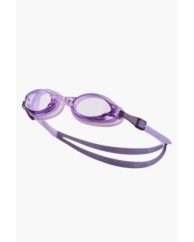 Nike Swim Solid Colour Chrome Pool Goggles With Anti-Fog Lens - Purple