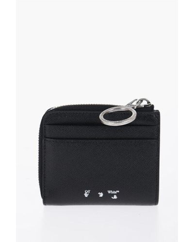 Off-White c/o Virgil Abloh Saffiano Leather Wallet With Zip Closure - Black
