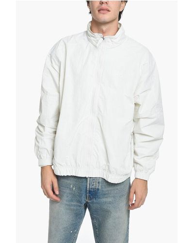 Nike Nylon Windbreaker Jacket With Zip Closure - White