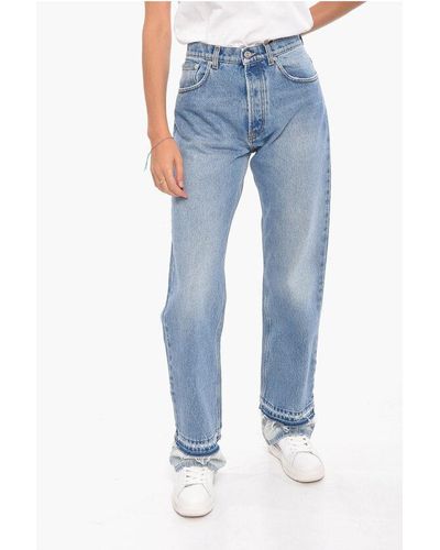 N°21 Straight Fit Jeans With Double Layer Bottom - Blue