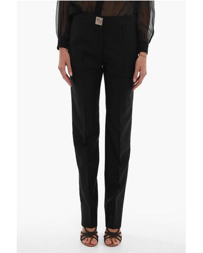 Givenchy Lock Clousure Regular Fit Trousers - Black