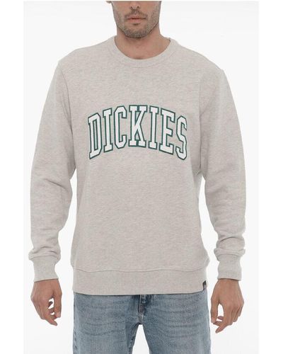 Dickies Brushed Cotton Crew-Neck Sweatshirt With Maxi Logo - Grey