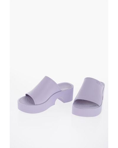 XOCOI Solid Colour Clogs Heel 5.5Cm - Purple
