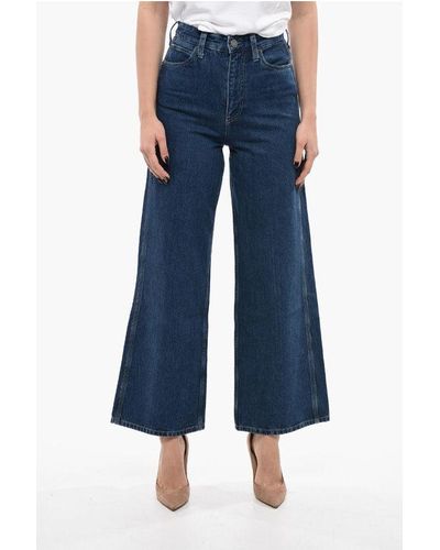 Calvin Klein Wide Leg High Rise Jeans 29Cm - Blue