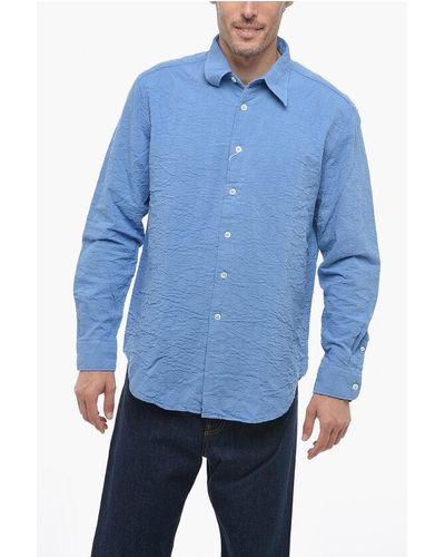 sunflower Solid Colour Classic Collar Shirt - Blue