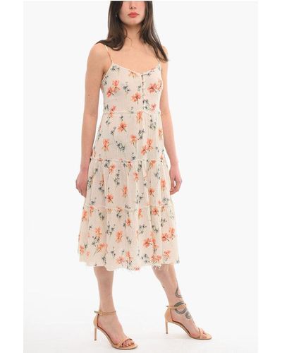 R13 Floral Print Sleeveless Maxi Dress - Pink