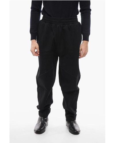 A_COLD_WALL* Cotton Stretch Joggers With Logo Button - Black