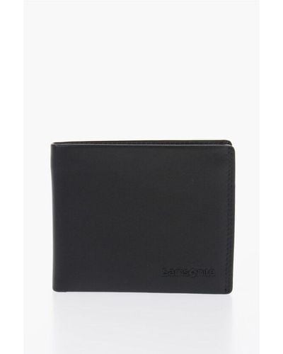 Samsonite Solid Colour Leather Wallet - Black