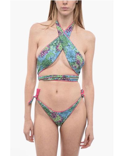 Reina Olga Floral-Motif Showpony Bikini - Multicolour