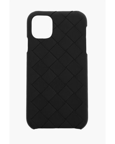 Bottega Veneta Intreccio Leather Iphone 11 Case - Black