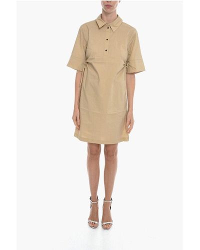 Birgitte Herskind Organic Cotton Naja Shirt Dress With Side Cut-Out Details - Natural