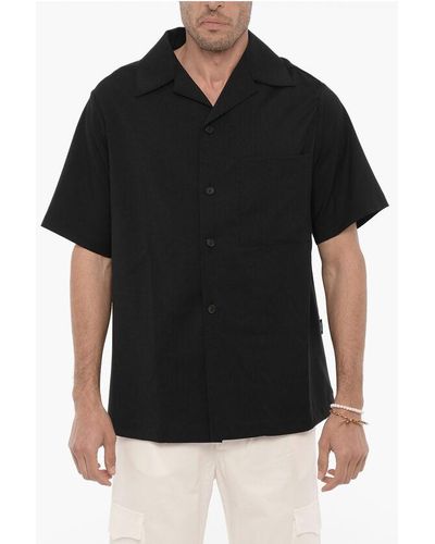 Herno Breast Pocket Virgin Wool Novoli Shirt - Black