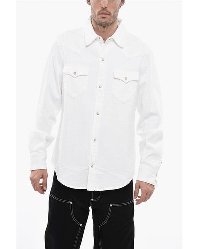 Alanui Denim Saharan Shirt With Snap Buttons - White