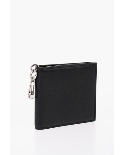 Alexander McQueen Leather Wallet With Keyring Inner - Black