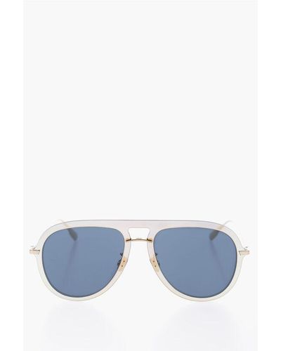 Dior Golden-Frame Ultime1 Aviator Sunglasses - Blue