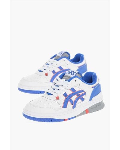 Asics Contrasting Detail Illusion Leather Trainers - Blue
