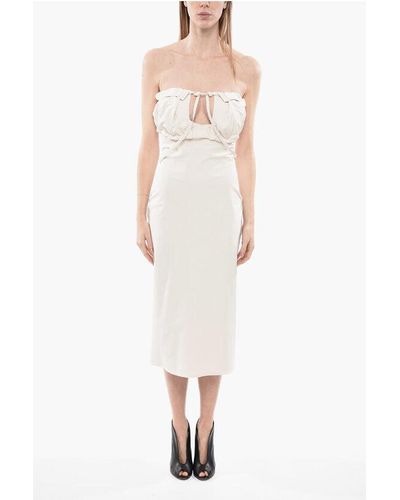 Jacquemus Lace-Up Detail La Robe Bikini Midi Dress - White