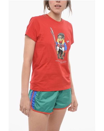 Polo Ralph Lauren Printed Crew-Neck T-Shirt - Red