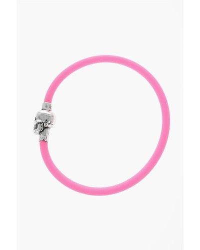 Alexander McQueen Rubber Bracelet With Magnetic Closure - Pink