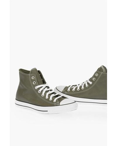 Converse All Star Leather Trainers - Green