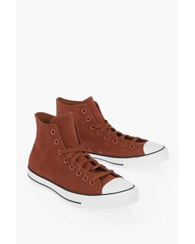 Converse All Star Leather Trainers - Brown