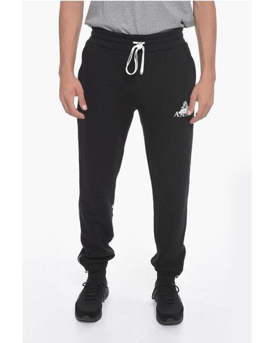 Amiri Printed Logo Cherub Joggers With Crystas - Black