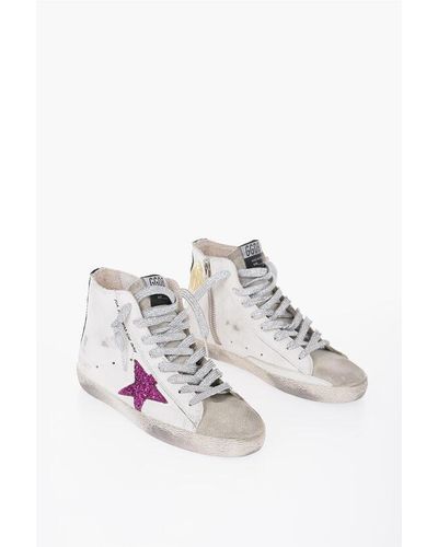 Golden Goose Ggdb Leather Francy High-Top Trainers With Live-In Design - White