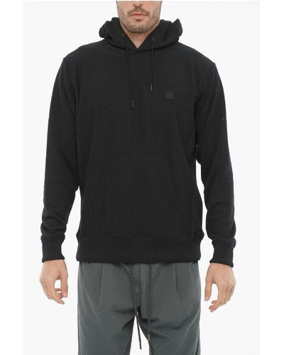 Woolrich Solid Colour Hoodie With Patch Pocket - Black