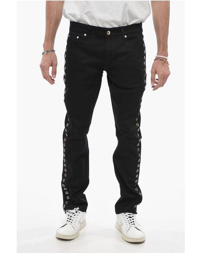 Alexander McQueen Skinny Fit Jeans With Studded Details - Black