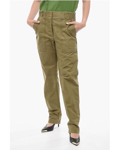 Givenchy Cotton Chinos Trousers With Patch Pockets - Green