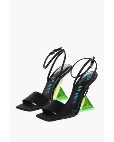 The Attico Satin Cheope Sandals With Plexiglass Heel 11Cm - Multicolour