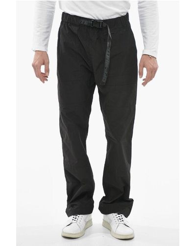 Off-White c/o Virgil Abloh Nylon Industrial Trousers With Safety Belt And Drawstringed Ank - Black