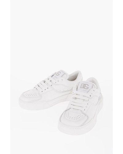 Dolce & Gabbana Leather Low-Top New Roma Trainers - White