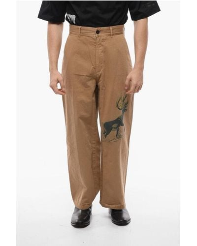 Incotex Facetasm Cotton Moose Loose Fit Baggy Trousers - Multicolour