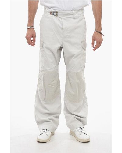 Objects IV Life Stretch Cotton Cargo Trousers With Karabiner Closure - Grey