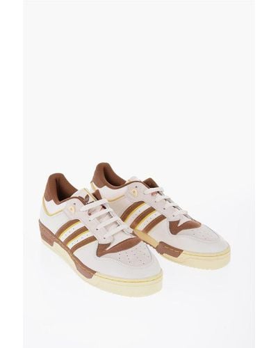 adidas Suede And Leather Rivarly 86 Low-Top Trainers With Rib Trim - Multicolour